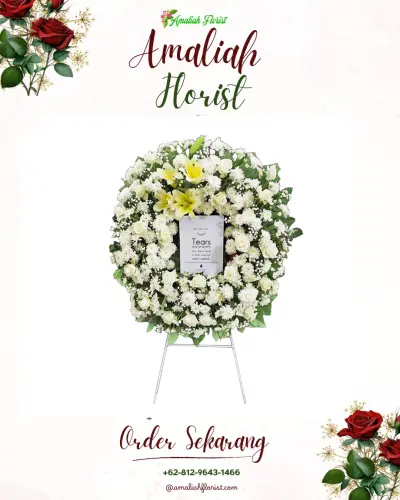 Krans Bunga Duka Cita di Cibitung Tengah